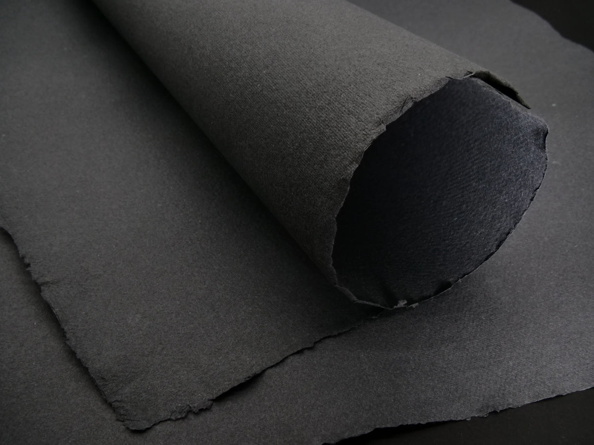 Black Rag Paper Indian Rag Black 210 Rough– Shepherds Arts