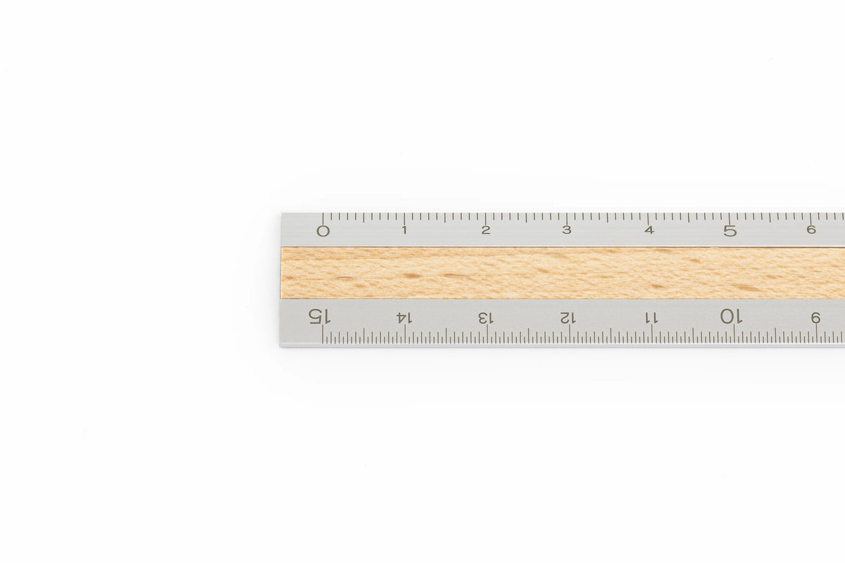 Midori Ruler - Silver / Beech - 15cm– Shepherds Arts